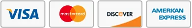 Visa, Mastercard, Amex, Discover